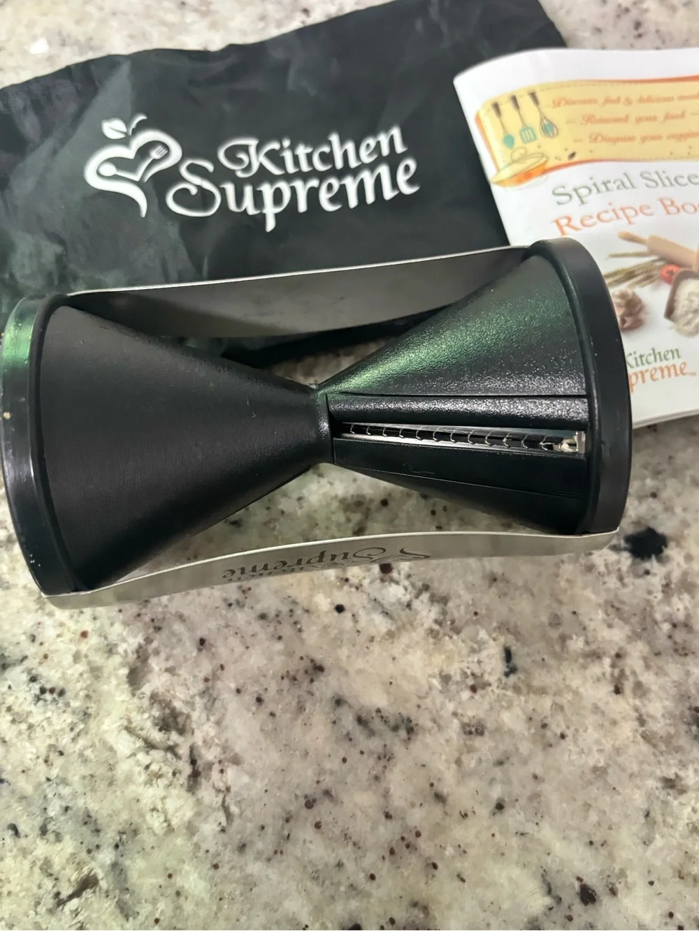 Kitchen Supreme Stainless Dual Blade Spiralizer Vegetable Slicer Zoodle Maker